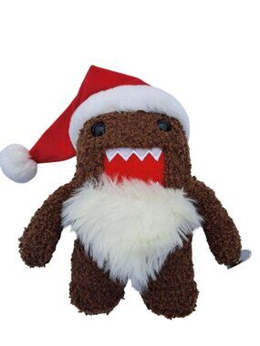 Domo Kun Limited Edition Plush Toy Santa Hat Holiday Collectible  2011 Brown